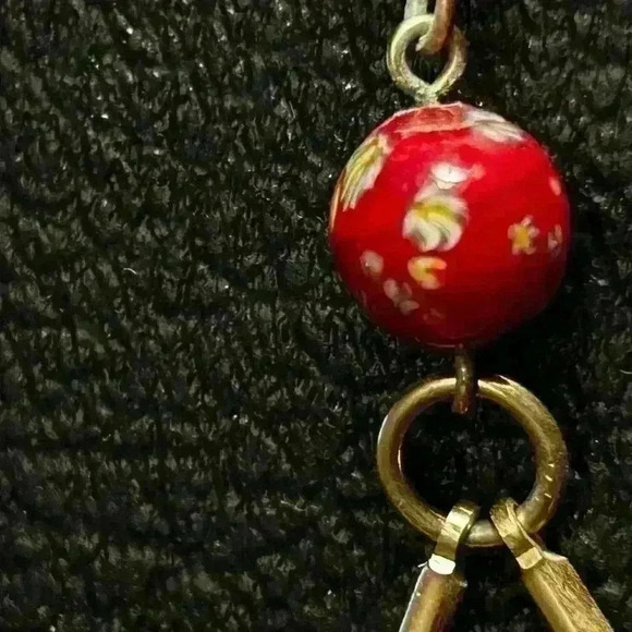 Vintage Sarah Coventry red glass Japanese beaded tassel necklace - Picture 4 of 8